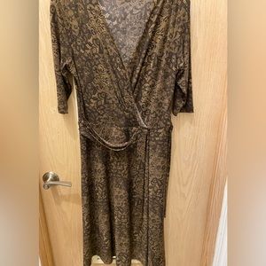 Vintage knit faux wrap 12 wih free shrug topper L